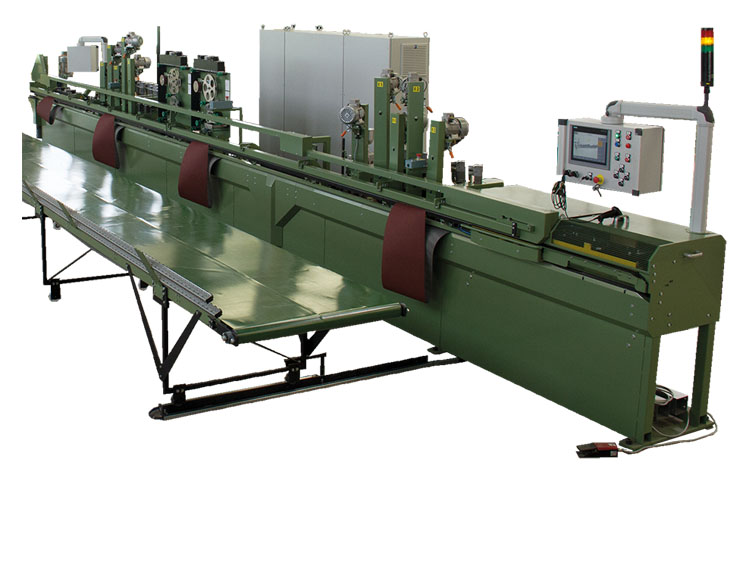 Continuously working double lap skiving machine type ADSS